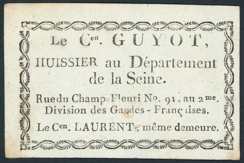 Guyot, gerechtsdeurwaarder door French School