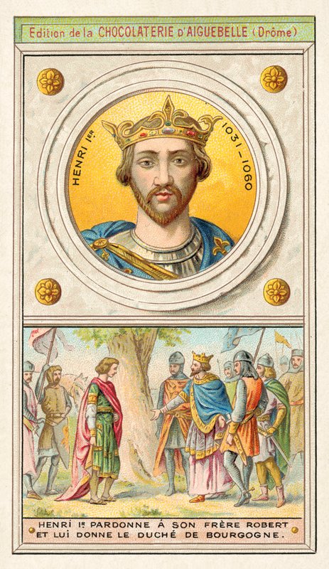 Hendrik I van Frankrijk vergeeft zijn broer Robert en schenkt hem het Hertogdom Bourgondië door French School