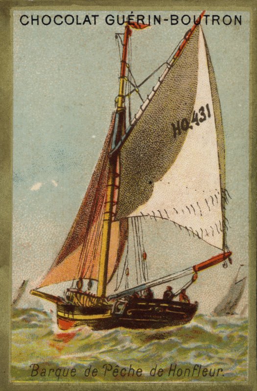 Honfleur vissersboot door French School