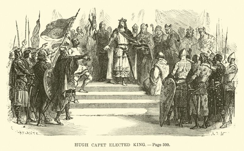 Hugh Capet gekozen tot koning door French School