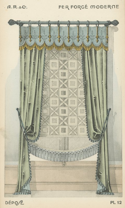 Illustratie uit interieurontwerpproductcatalogus van A R & Cie, Frankrijk door French School
