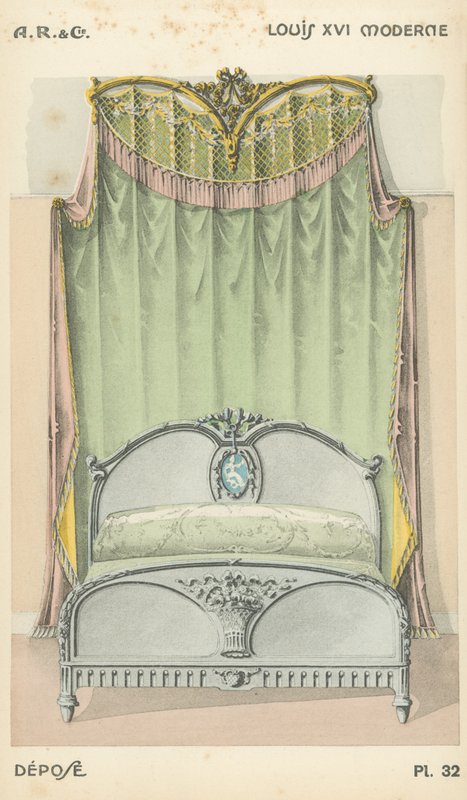 Illustratie uit interieurontwerpproductcatalogus van A R & Cie, Frankrijk door French School