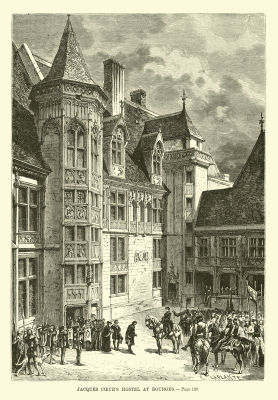 Jacques Coeurs Hostel in Bourges door French School