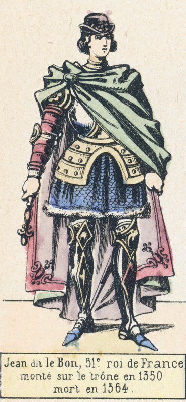 Jan de Goede, 51e koning van Frankrijk, besteeg de troon in 1350, stierf in 1364 door French School