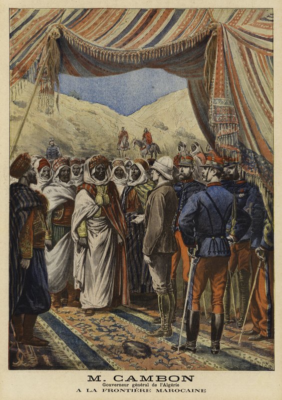 Jules Cambon, Franse gouverneur-generaal van Algerije, aan de Marokkaanse grens, 1897 door French School