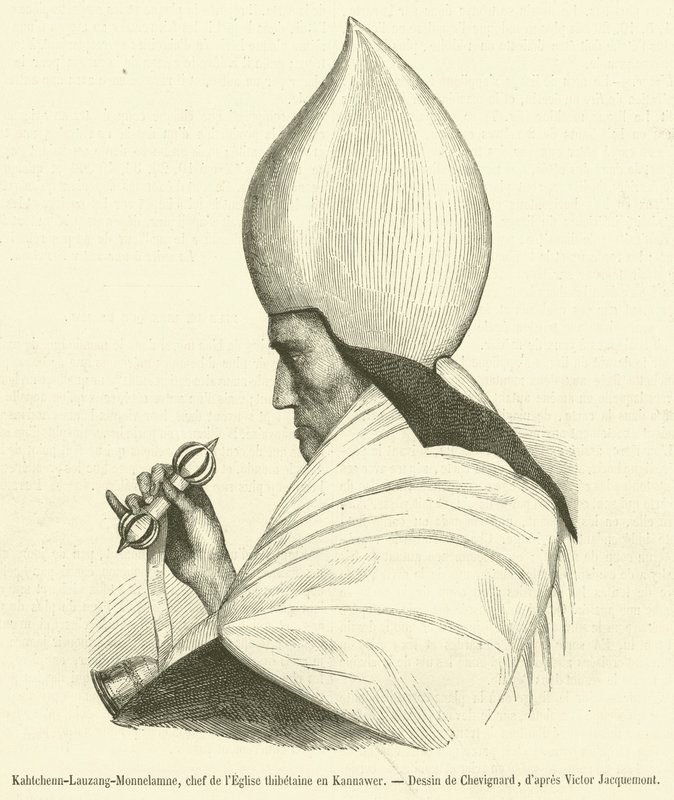 Kahtchenn-Lauzang-Monnelamne, chef van de Tibetaanse kerk in Kannawer door French School