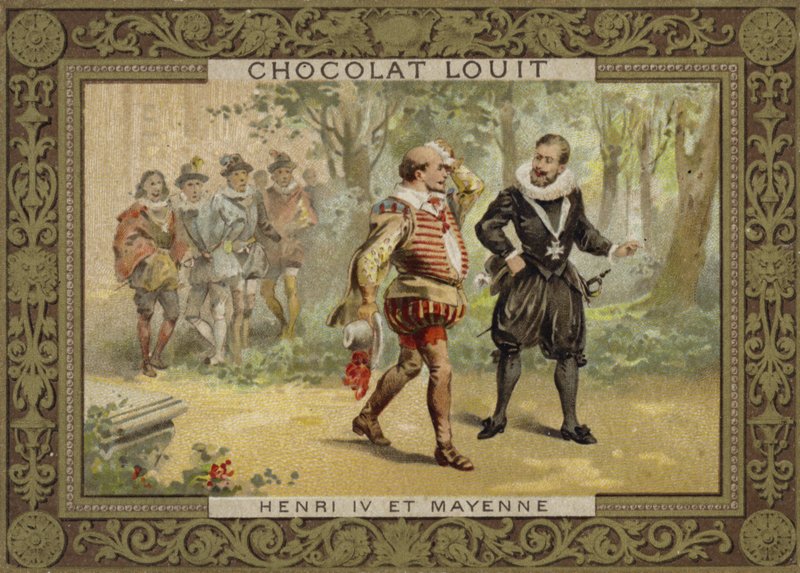 Koning Hendrik IV van Frankrijk en Karel van Lotharingen, Hertog van Mayenne door French School