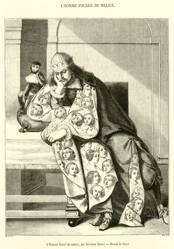 De man vol sluwheid (gravure) door French School