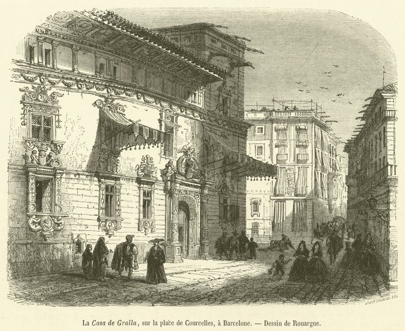 Het Huis van Gralla, op het Courcellesplein, in Barcelona door French School