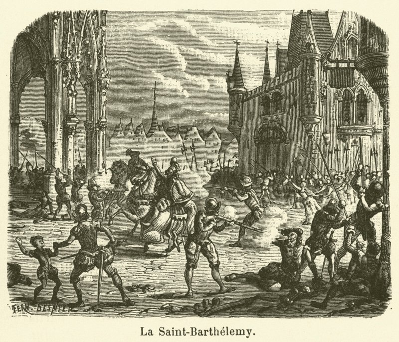De Bartholomeusnacht door French School
