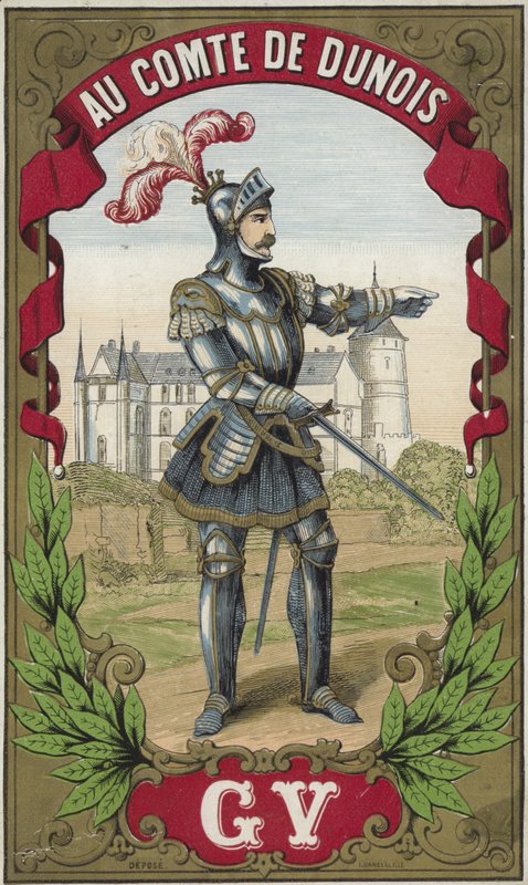 Label voor draad van de graaf van Dunois door French School