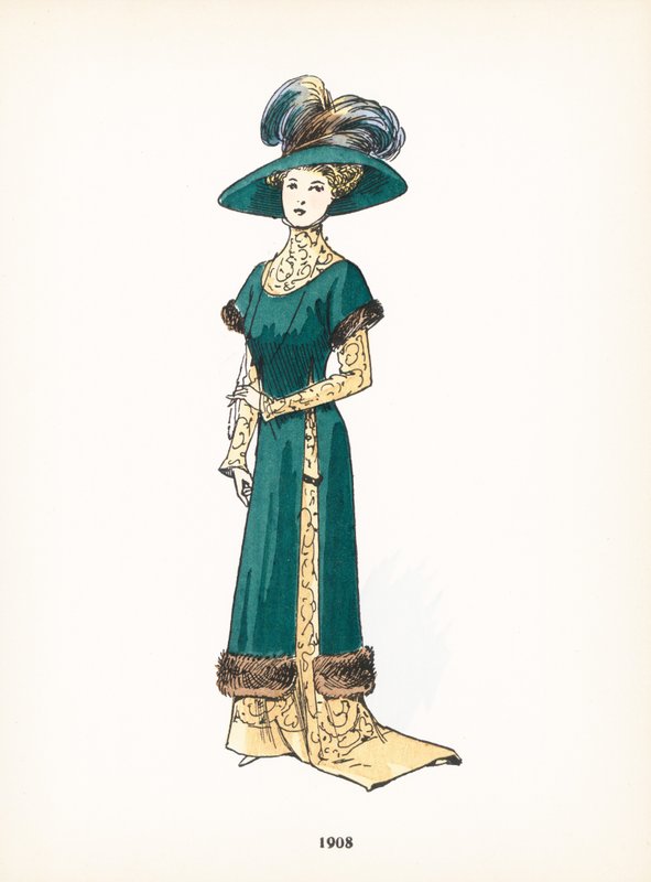 Damesmode, 1908 door French School