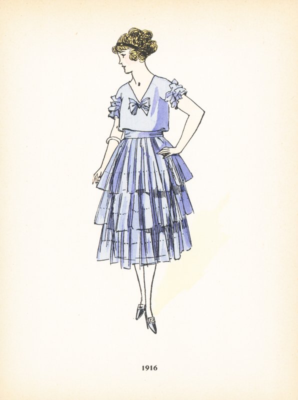 Damesmode, 1916 door French School
