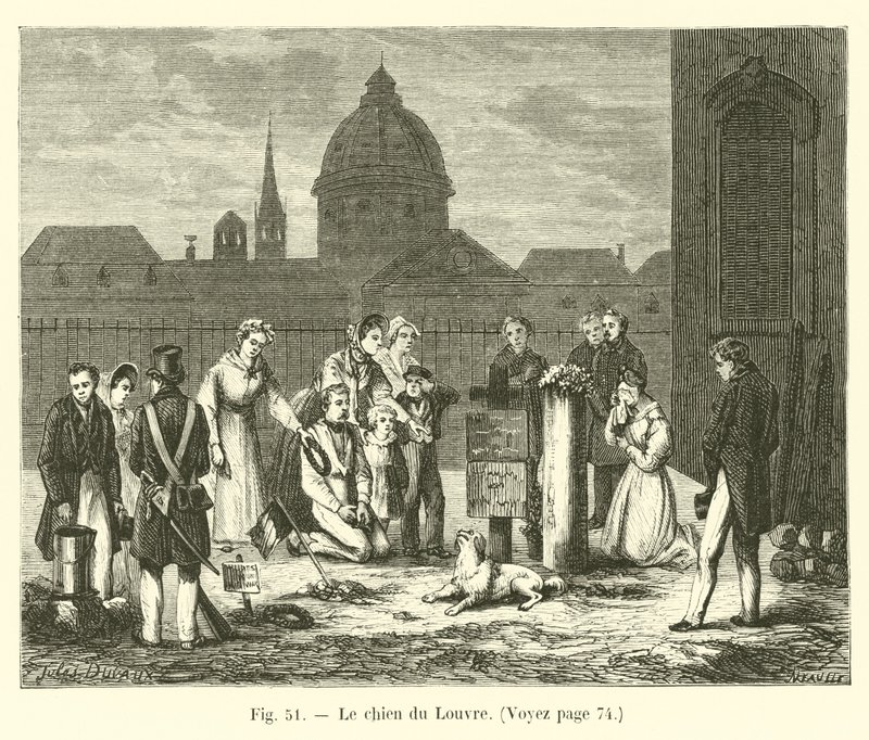 De hond van het Louvre door French School