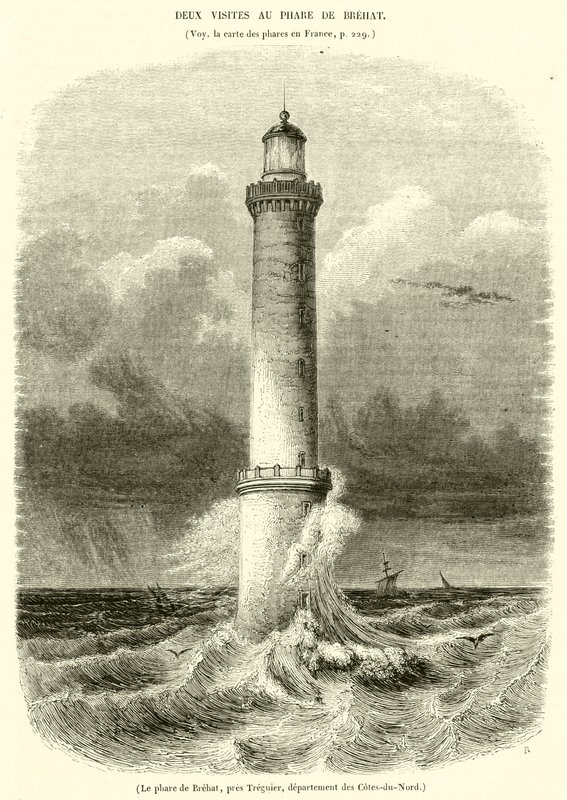 De vuurtoren van Brehat, nabij Treguier, departement Cotes-du-Nord door French School
