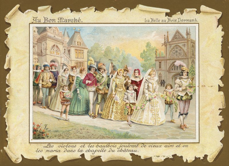 Verlaten van de kapel, Doornroosje door French School