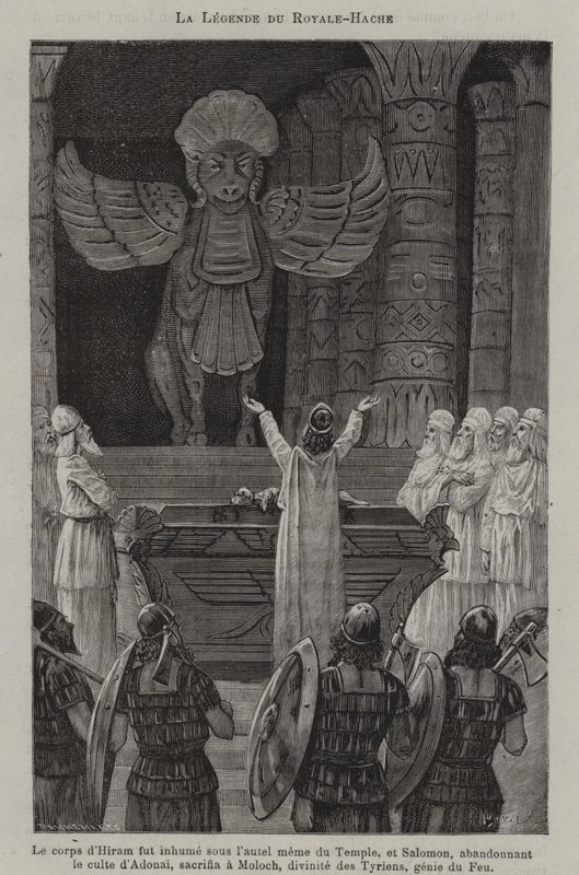 Legende van de Koninklijke Bijl (gravure) door French School