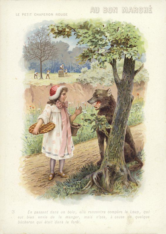 Roodkapje praat met de wolf door French School