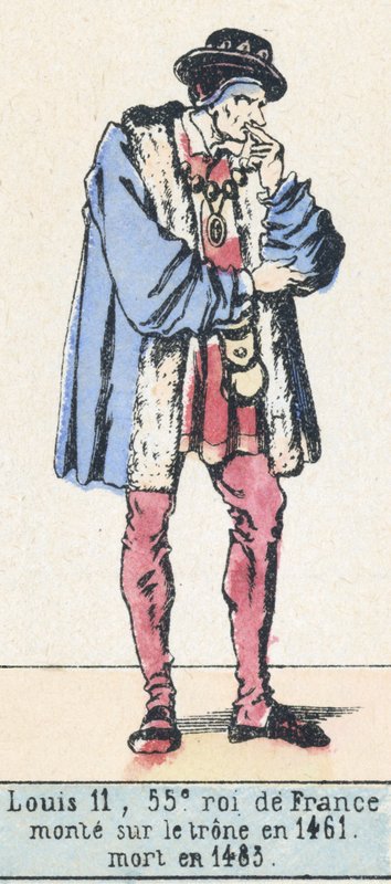 Lodewijk XI, 55e koning van Frankrijk, besteeg de troon in 1461, stierf in 1483 door French School