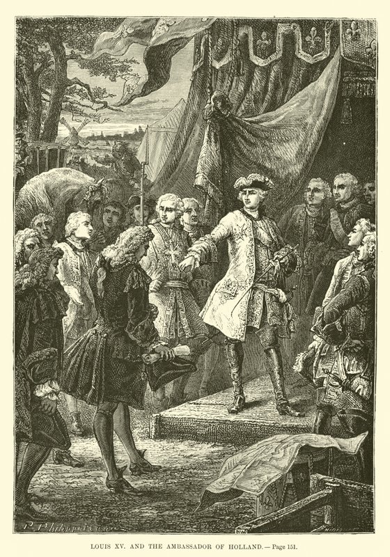 Lodewijk XV en de ambassadeur van Holland door French School