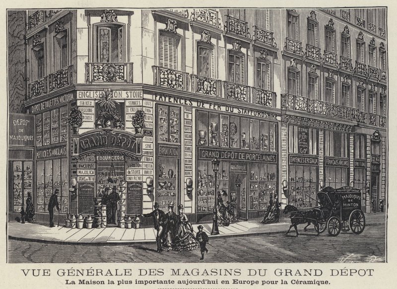 Maisons du Grand Depot, keramiekwinkel in Parijs, Frankrijk door French School