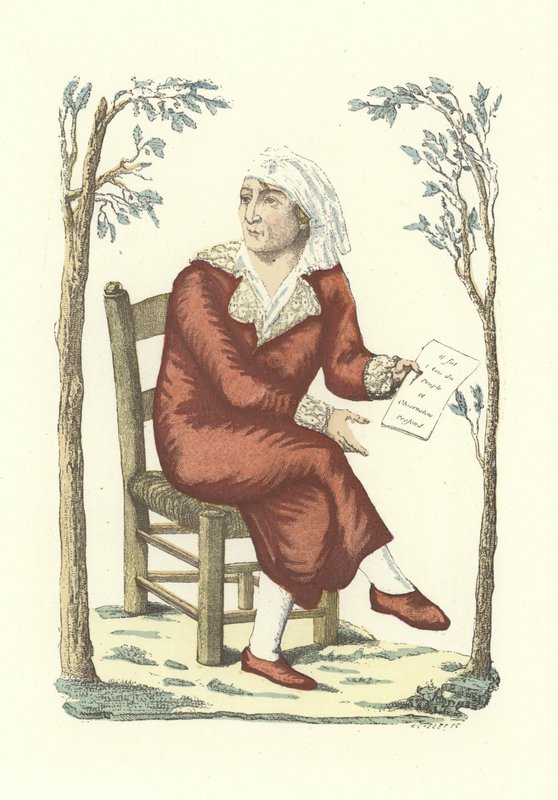 Marat in een kamerjas door French School