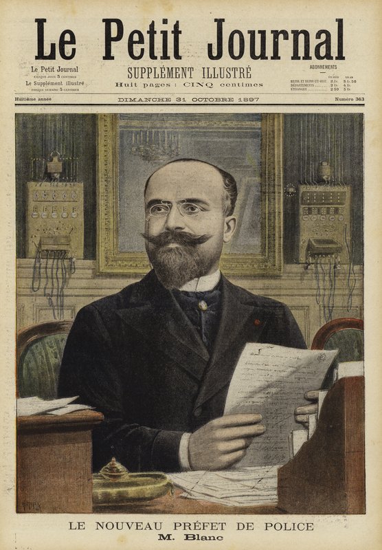 Marie-Charles Blanc, de nieuwe prefect van politie van Parijs, 1897 door French School