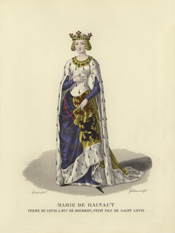 Marie van Henegouwen, vrouw van Lodewijk I, Hertog van Bourbon door French School