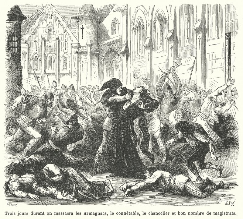 Bloedbad van de Armagnacs door de Bourgondiërs, Parijs door French School