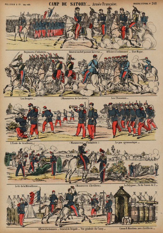 Militair kamp van het Franse leger in Satory, Frankrijk door French School