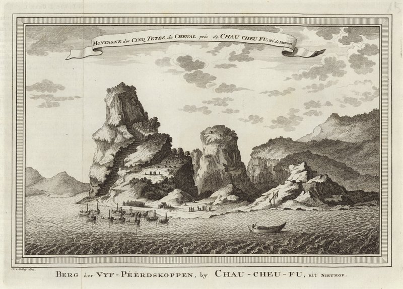 Montagne des Cinq Tetes de Cheval door French School