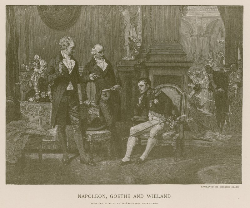 Napoleon, Goethe en Wieland door French School