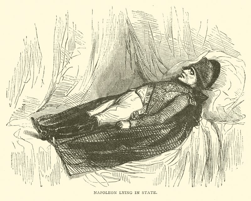 Napoleon opgebaard (gravure) door French School