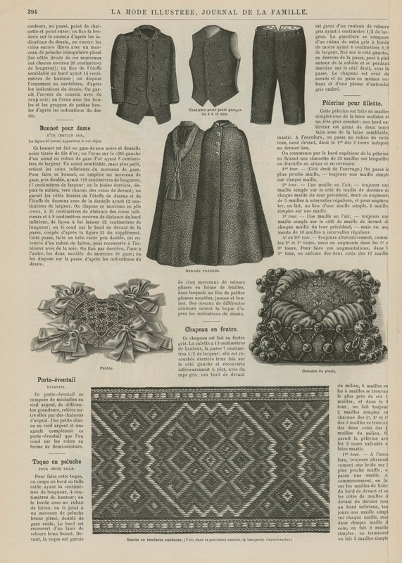 Pagina uit La Mode Illustrée door French School