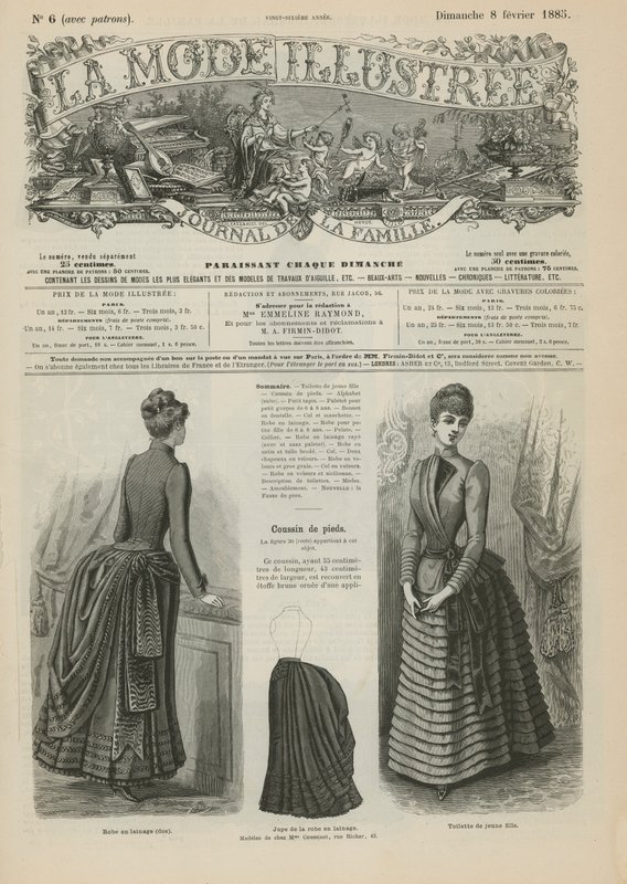 Pagina uit La Mode Illustrée door French School