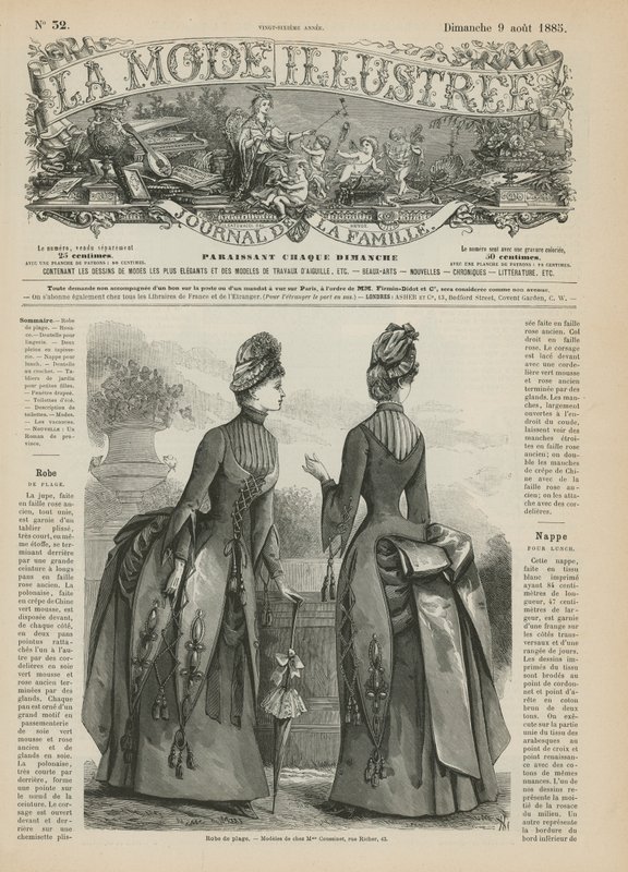 Pagina uit La Mode Illustrée door French School
