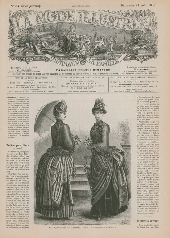 Pagina uit La Mode Illustrée door French School