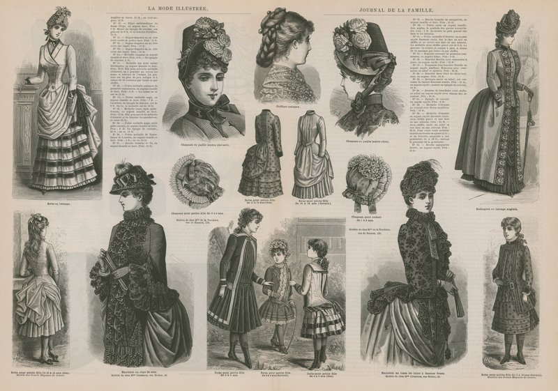 Pagina uit La Mode Illustrée door French School