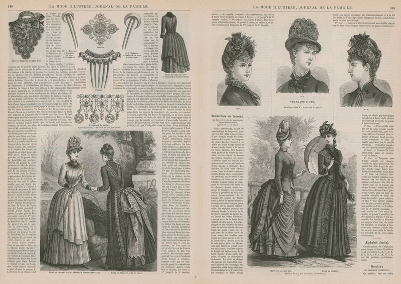 Pagina uit La Mode Illustrée door French School
