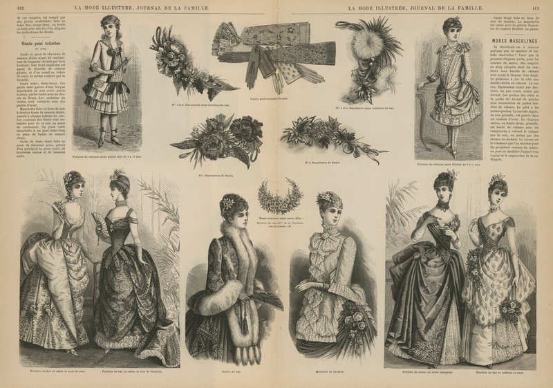 Pagina uit La Mode Illustrée door French School