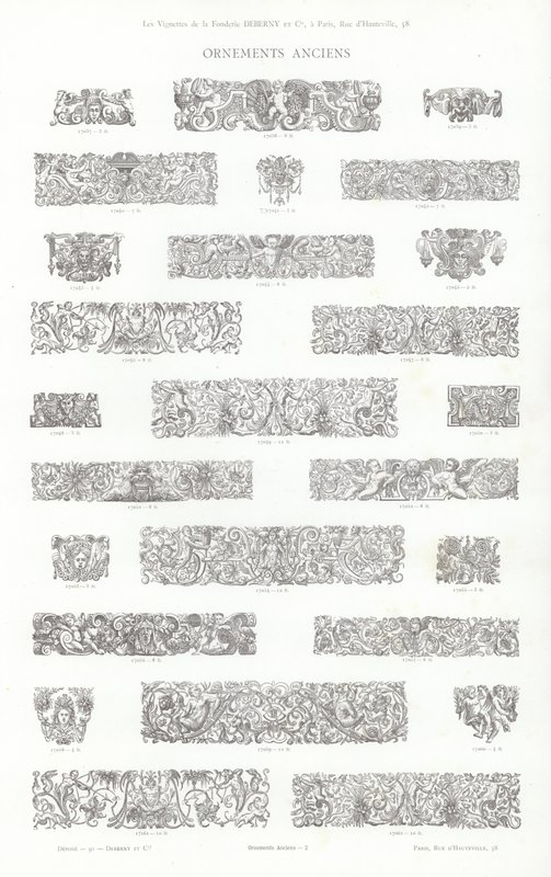 Pagina uit Vignettes Typographiques door French School