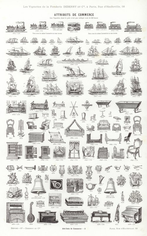 Pagina uit Vignettes Typographiques door French School