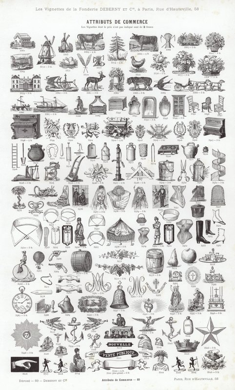 Pagina uit Vignettes Typographiques door French School