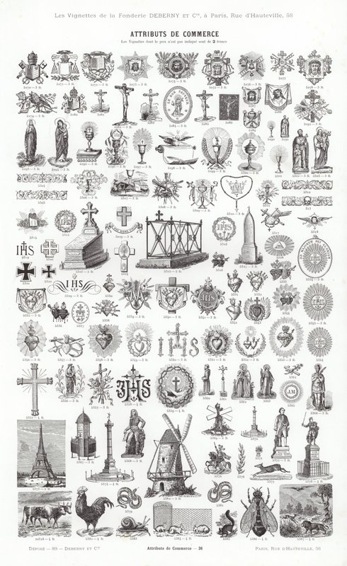 Pagina uit Vignettes Typographiques door French School