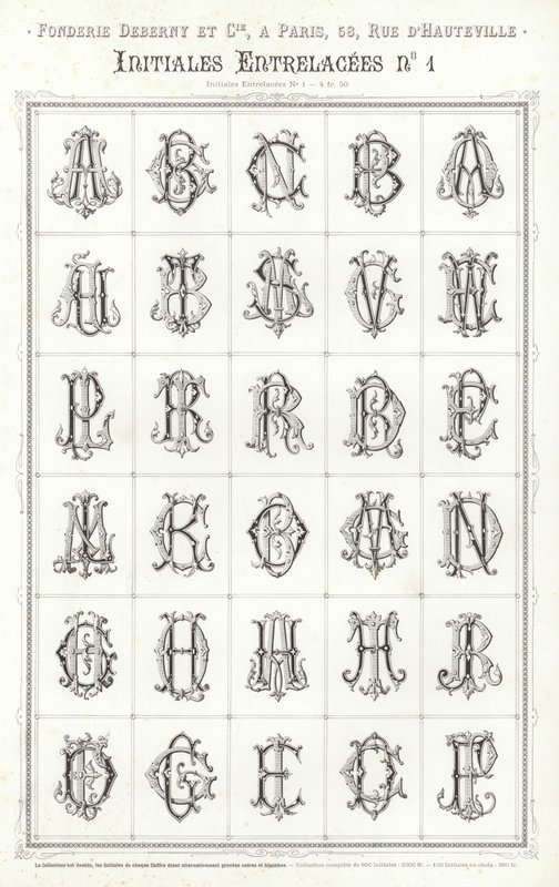 Pagina uit Vignettes Typographiques door French School