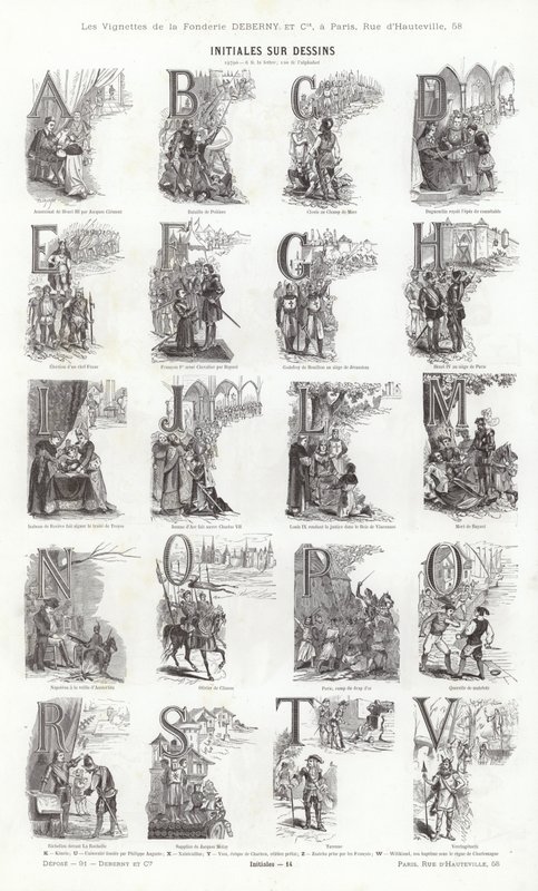 Pagina uit Vignettes Typographiques door French School