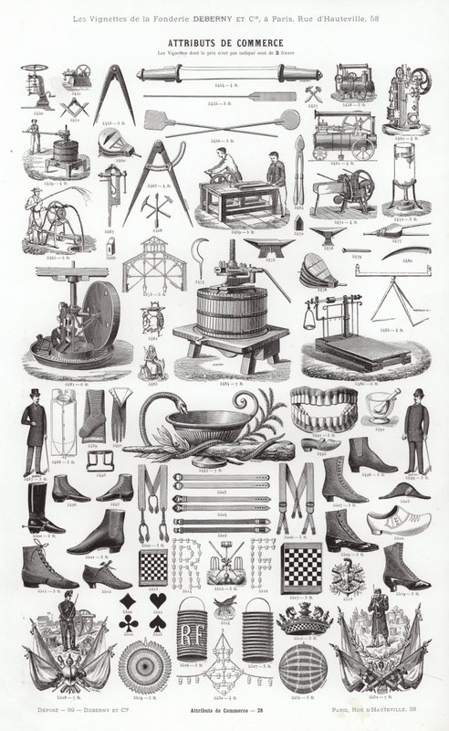 Pagina uit Vignettes Typographiques door French School