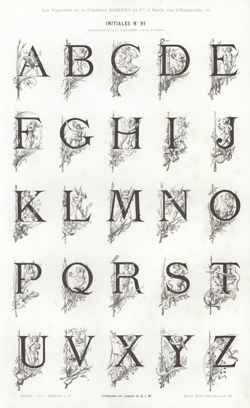 Pagina uit Vignettes Typographiques door French School