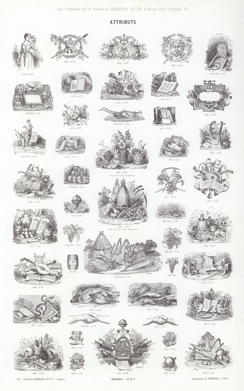 Pagina uit Vignettes Typographiques door French School