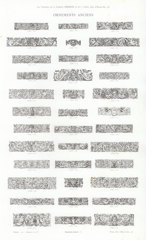 Pagina uit Vignettes Typographiques door French School
